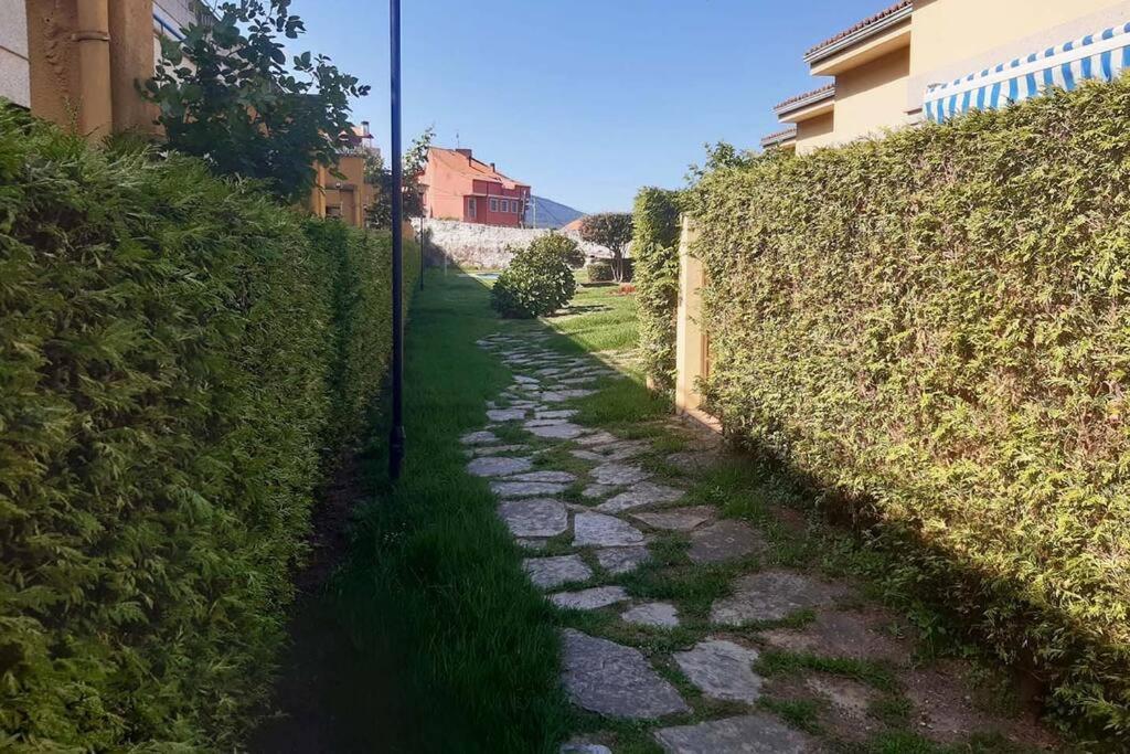 Apartamento Con Piscina En Portosín Esterno foto